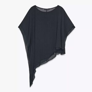 Zara asymmetrical textured cape